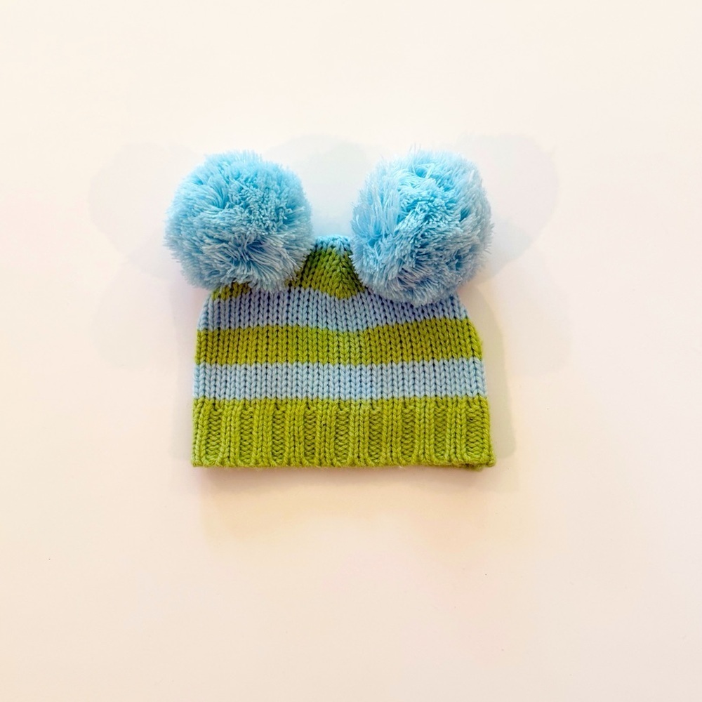 Mud Pie Double Pom Pom Baby Beanie